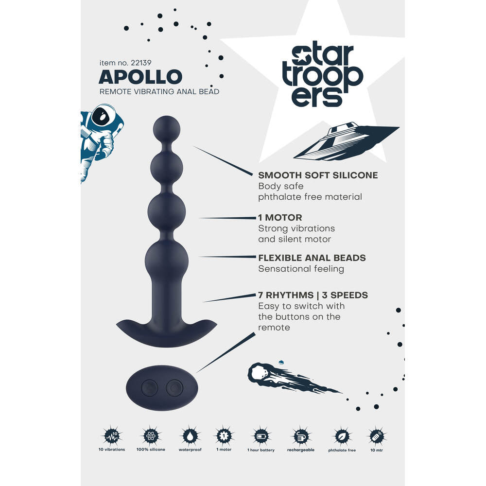 Startroopers Apollo – Remote-Controlled Anal Beads Vibrator > Anal Range > Anal Beads - Tophatter Daily Deals