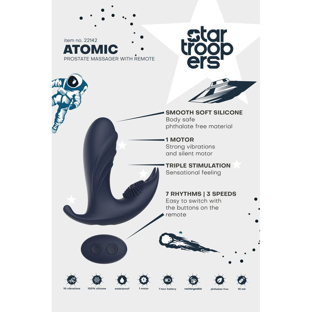 Startroopers Atomic – Remote-Controlled Prostate Massager > Anal Range > Prostate Plugs - Tophatter Daily Deals