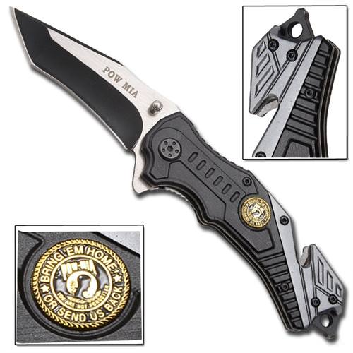 Spring Assist - Legal Auto Knife - Tactical POW MIA Rescue - Tophatter Daily Deals