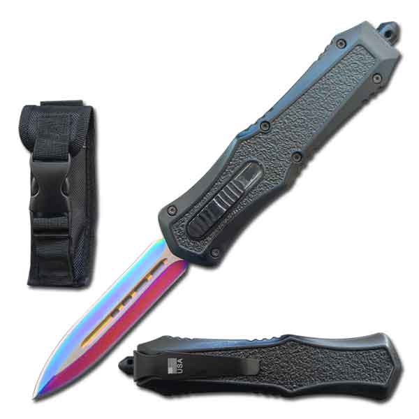 9" Titanium OTF Ground Zero Out Of The Front Knife - TOPHATTER'S ARMORY DEALS Collectible Weapons - Tophatter Daily Deals