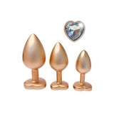 Gleaming Love Pearl Gold Set – 3 Size Aluminium Jewel Butt Plugs > Anal Range > Jewel Butt Plugs - Tophatter Daily Deals