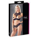 Cottelli Shelf Bra and String – Lace Lingerie Set > Clothes > Bra Sets - Tophatter Daily Deals