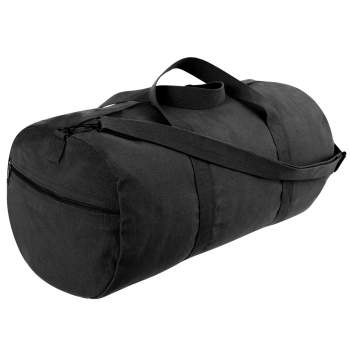 Rothco Canvas Shoulder Duffle Bag - 24 Inch (BLACK) - Tophatter Daily Deals