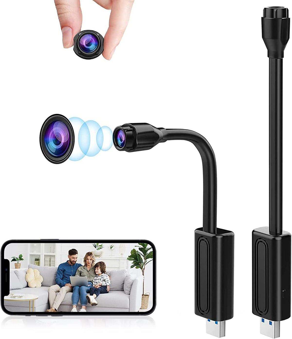 Mini Spy Camera WiFi Hidden Wireless Small Nanny Cam 1080P - Tophatter Daily Deals