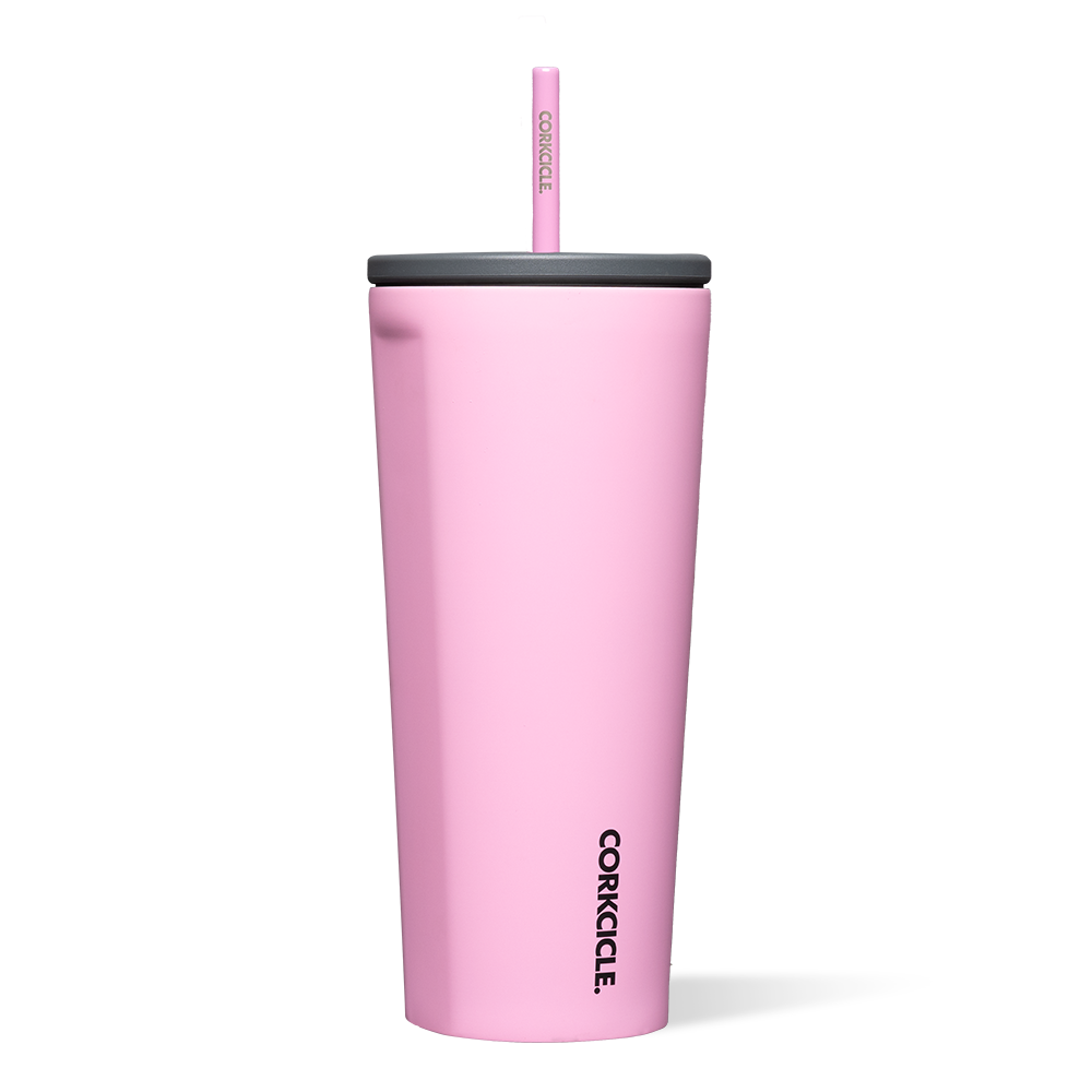 Cold Cup 24 oz. by CORKCICLE. Sun-Soaked Pink 24oz Cold Cup - Tophatter Daily Deals