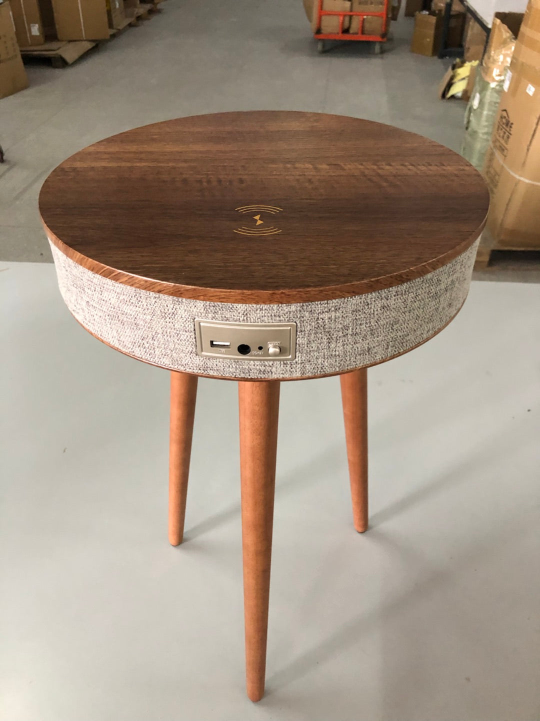 Bluetooth Speaker Small Coffee Table Wireless Charging Creative Small Round Table 0 - Tophatter Daily Deals