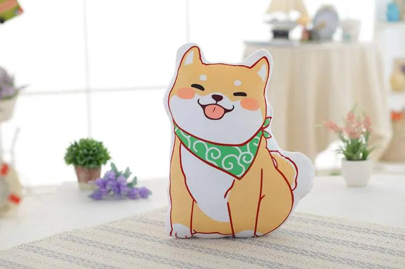Shiba Inu Burger Print Doll Pillow Tongue out pillow Humidifier - Tophatter Daily Deals