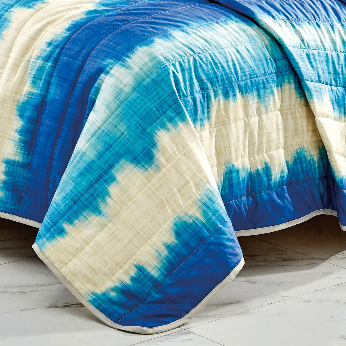 Reversible 3-Piece Tie-Dye Bedspread Set - Quilted Coverlet with Pillow Shams Bedding - Tophatter Daily Deals