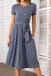 Belted Tee Dress With Pockets Casual Dresses - Tophatter Daily Deals