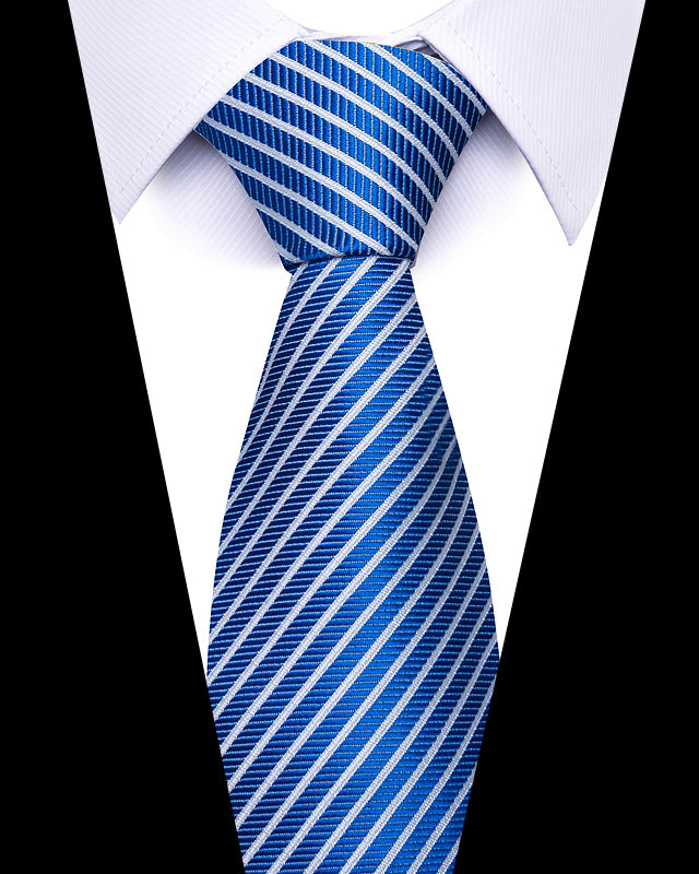 Men's Neckties - Formal Classic Patterned Tie (50 Style Options) Ice Blue Lines Belts & Ties - Tophatter Daily Deals