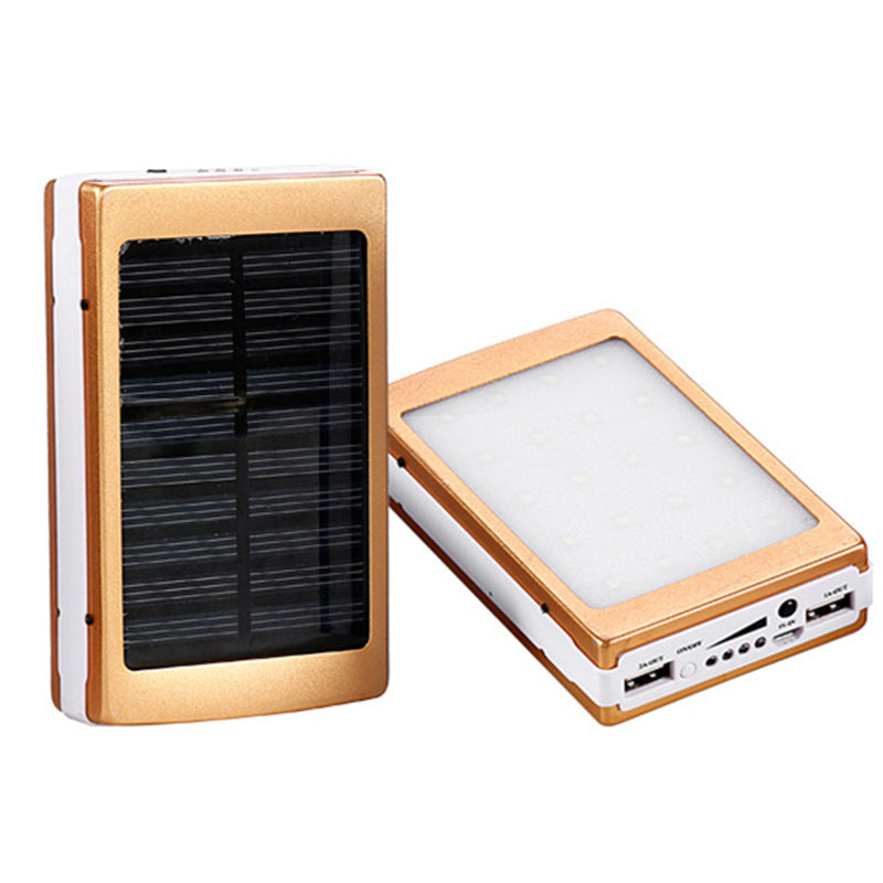 Aluminum alloy camping lamp solar power bank material Gold 0 - Tophatter Daily Deals