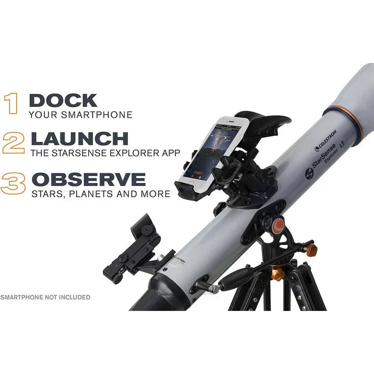 StarSense Explorer LT 80AZ Smartphone App-Enabled Refractor Telescope - Tophatter Daily Deals