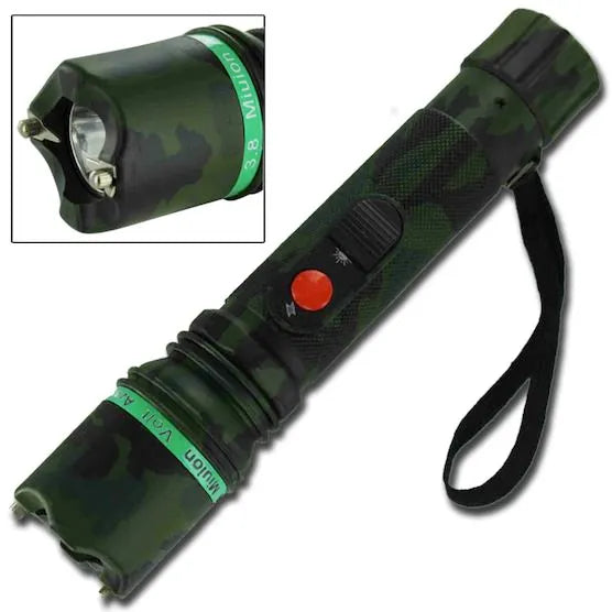 Bright LED Flashlight 3.8 Million Volt Stun Gun - Jungle Action - Tophatter Daily Deals