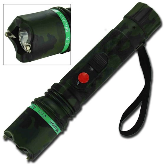 Bright LED Flashlight 3.8 Million Volt Stun Gun - Jungle Action - TOPHATTER'S ARMORY DEALS Collectible Weapons - Tophatter Daily Deals