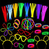 Glow Sticks Bracelets - 224 Pcs Glow Sticks Party Pack Bracelets Glasses Plastic Rings Earrings Neon Health & Beauty - Tophatter Daily Deals