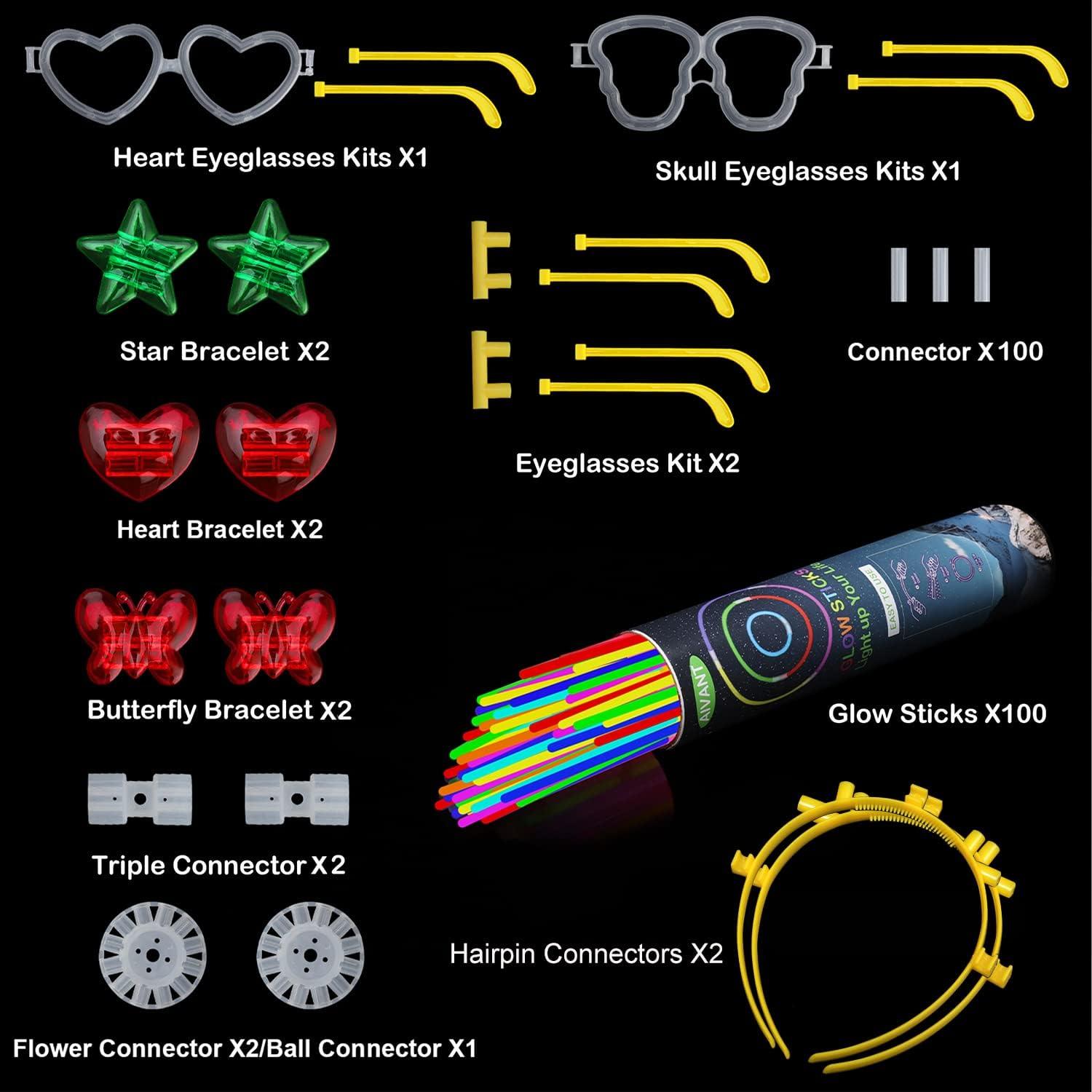 Glow Sticks Bracelets - 224 Pcs Glow Sticks Party Pack Bracelets Glasses Plastic Rings Earrings Neon Health & Beauty - Tophatter Daily Deals