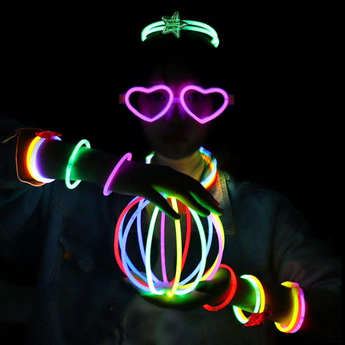 Glow Sticks Bracelets - 224 Pcs Glow Sticks Party Pack Bracelets Glasses Plastic Rings Earrings Neon Health & Beauty - Tophatter Daily Deals
