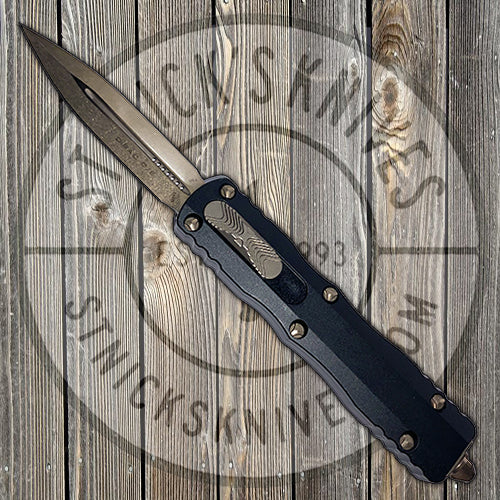 Microtech Dirac - Double Edge - Bronze Finish- Black Chassis - 225-13 Automatic Knives - Tophatter Daily Deals