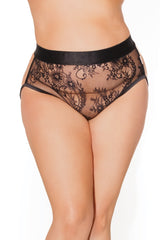Coquette Black Label Collection - 22518 - Chain Panty - Black - OS/XL Lingerie - Tophatter Daily Deals