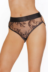 Coquette Black Label Collection - 22518 - Chain Panty - Black - OS Lingerie - Tophatter Daily Deals