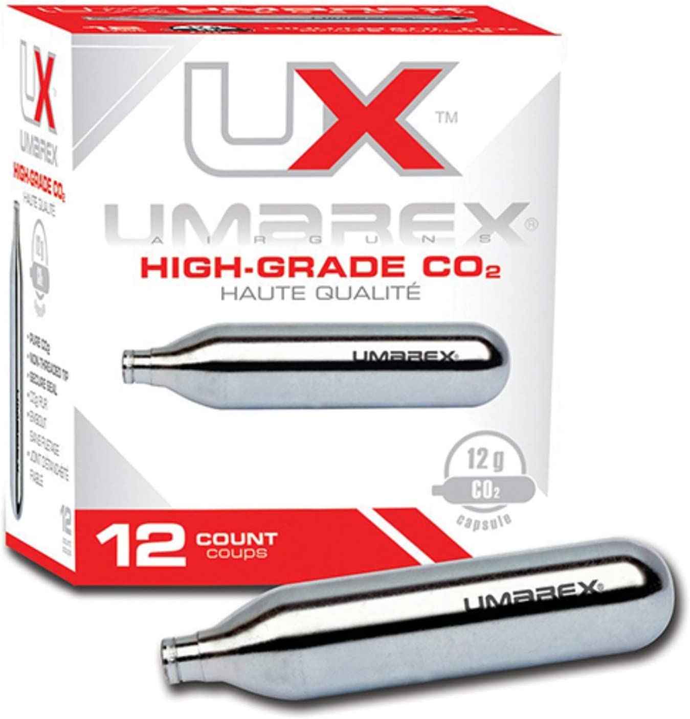 Umarex High-Grade 12g CO2 Cartridges for Pellet Guns, BB Guns and Airsoft Guns - 12 Count Bulk Box - TOPHATTER'S ARMORY DEALS Collectible Weapons - Tophatter Daily Deals