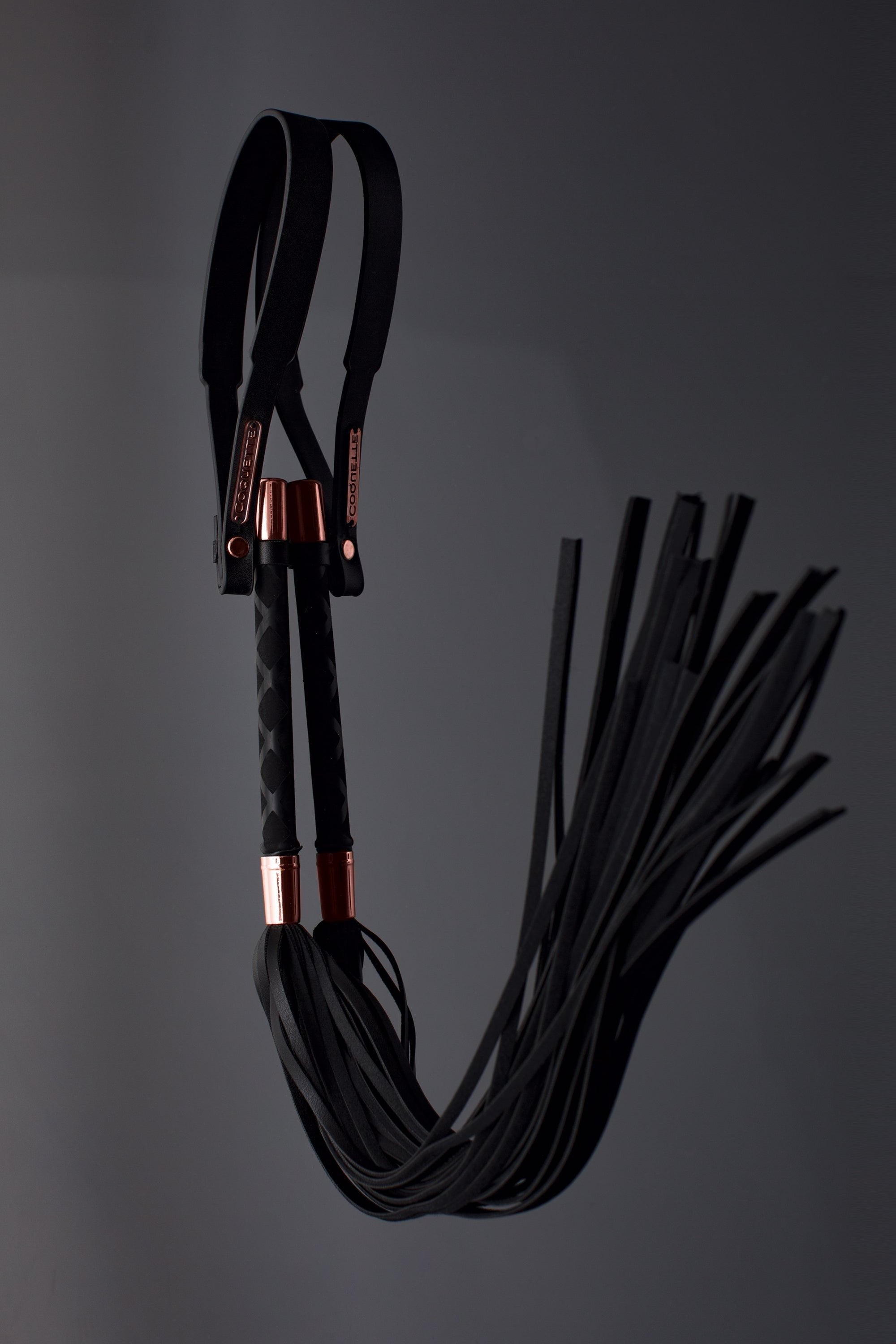 Coquette Pleasure Collection - 22527 - Vegan Leather Whip - Black BDSM - Tophatter Daily Deals