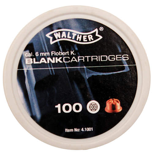 Walther .22 Caliber / 6MM Crimp Blank Gun Ammunition 100 Pack - Tophatter's Guns'N'Weapons Store Collectible Weapons - Tophatter Daily Deals