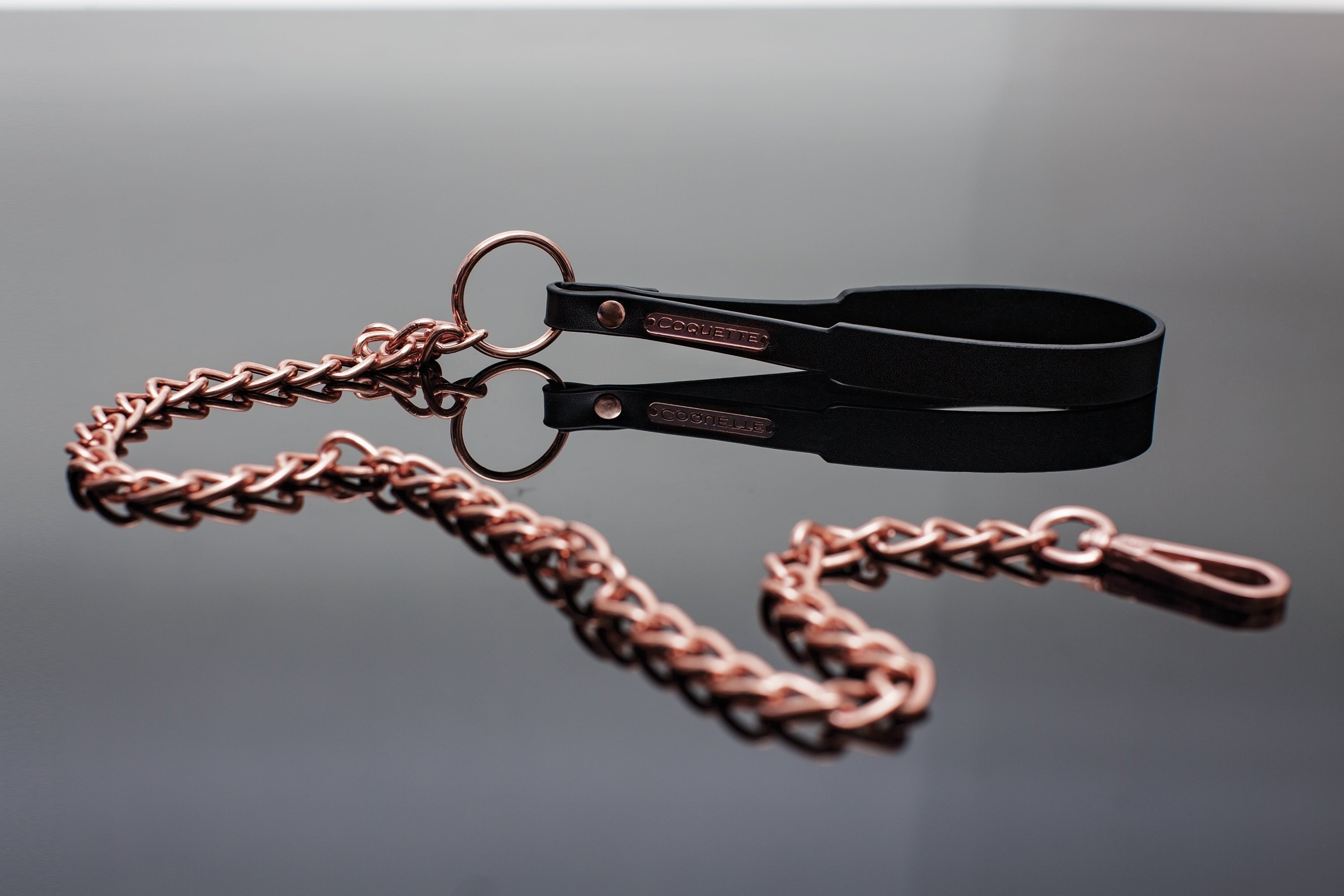 Coquette Pleasure Collection - 22532 - Vegan Leather Leash - Black BDSM - Tophatter Daily Deals