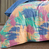 Reversible 3-Piece Abstract Brushstroke Bedspread Set - Quilted Coverlet with Pillow Shams Bedding - Tophatter Daily Deals