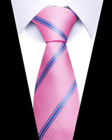 Men's Neckties - Formal Classic Patterned Tie (50 Style Options) Pink Pulse Stripe Belts & Ties - Tophatter Daily Deals