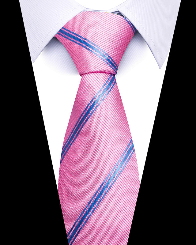 Men's Neckties - Formal Classic Patterned Tie (50 Style Options) Pink Pulse Stripe Belts & Ties - Tophatter Daily Deals