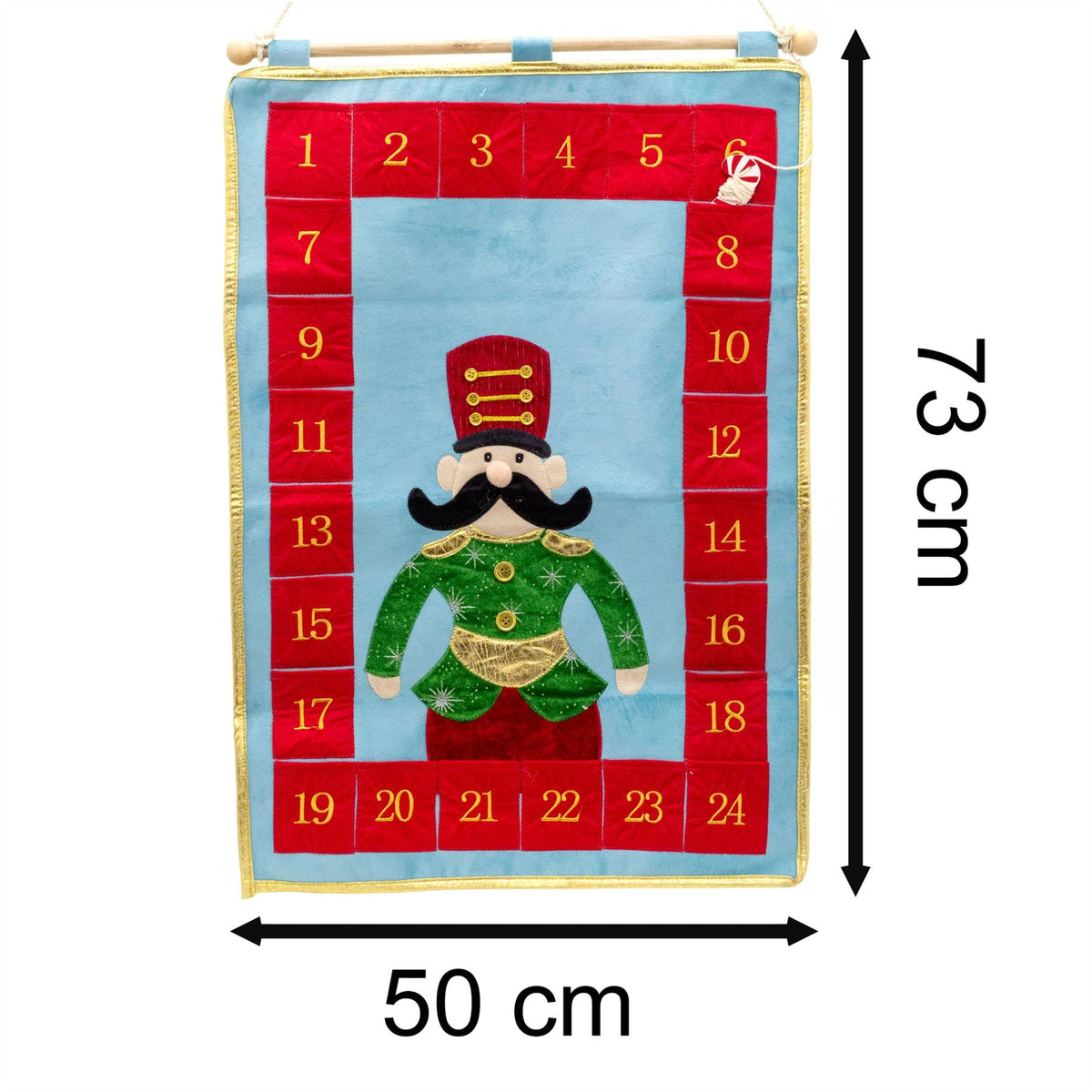 Christmas Soldier Advent Calendar | Reusable 24 Pocket Advent Calendar - 73cm Advent Calendar - Tophatter Daily Deals