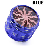 Aluminum alloy four-layer smoke grinder Blue 0 - Tophatter Daily Deals
