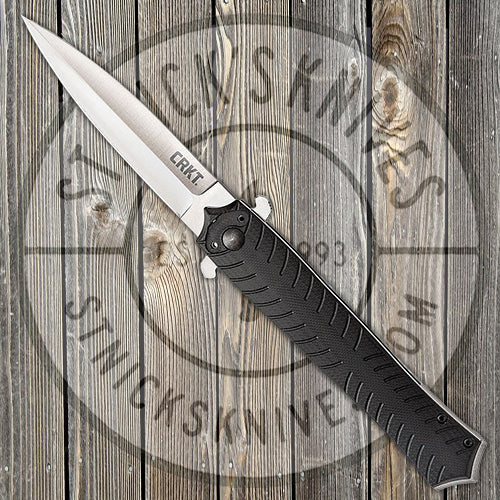 CRKT Xolotl - Liner Lock Knife - Black G-10 Handle - Stainless Blade - 2265 Knives - Tophatter Daily Deals