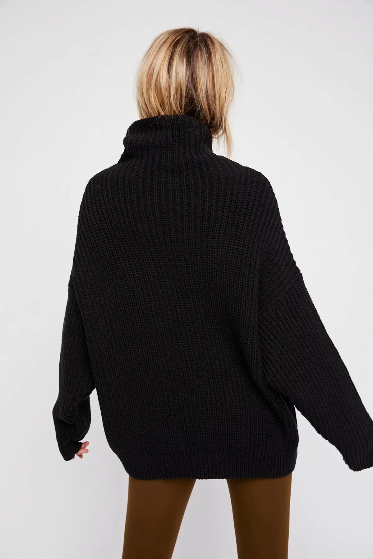 Warm Cozy Women Sweater - Boxy Waffle Knit, Cotton, Fall 3D Changing Face Moving Picture Frame - Tophatter Daily Deals