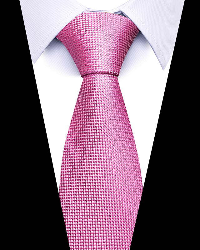 Men's Neckties - Formal Classic Patterned Tie (50 Style Options) Pink Prism Weave Belts & Ties - Tophatter Daily Deals
