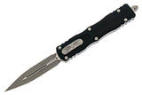 Microtech Dirac Delta - Double Edge Apocalyptic Blade - Black Handle - 227-10AP Automatic Knives - Tophatter Daily Deals