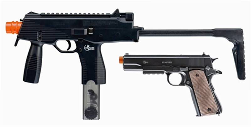 Airsoft Mag 9 SMG AEG and 1911 Pistol Combo Action Kit Collectible Weapons - Tophatter Daily Deals