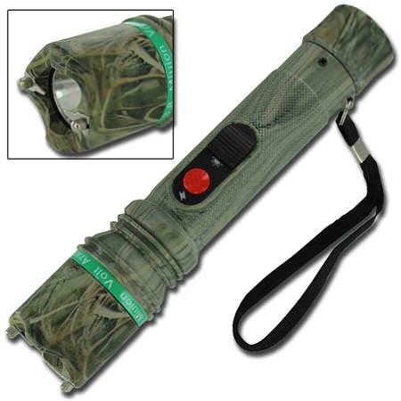 Bright LED Flashlight 3.8 Million Volt Stun Gun - Camo Survival Collectible Weapons - Tophatter Daily Deals