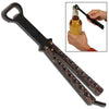 The Bartender Bottle Opener Butterfly Practice Knife - Black Camo - Tophatter Daily Deals