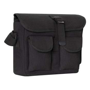 Rothco Canvas Ammo Shoulder Bag BLACK - Tophatter Daily Deals