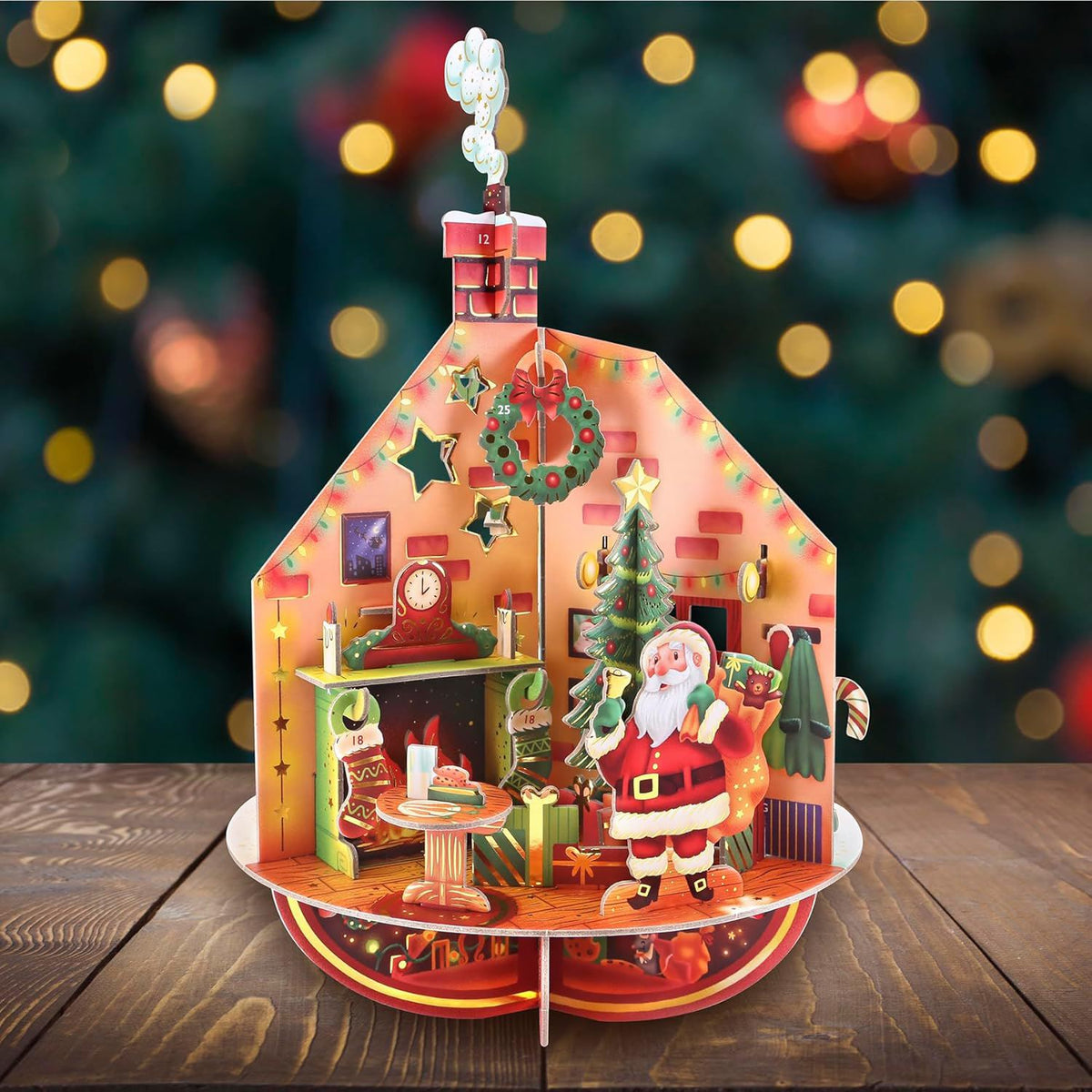 3D Deck the Halls Christmas Advent Calendar Pop-Up Pirouette Countdown Calendar Advent Calendar - Tophatter Daily Deals