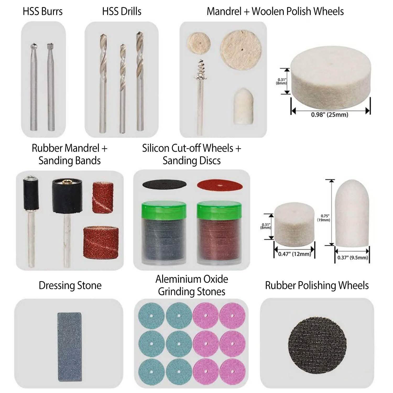 228-Piece: Rotary Dremel Accessory Tool Kit Home Improvement - Tophatter Daily Deals