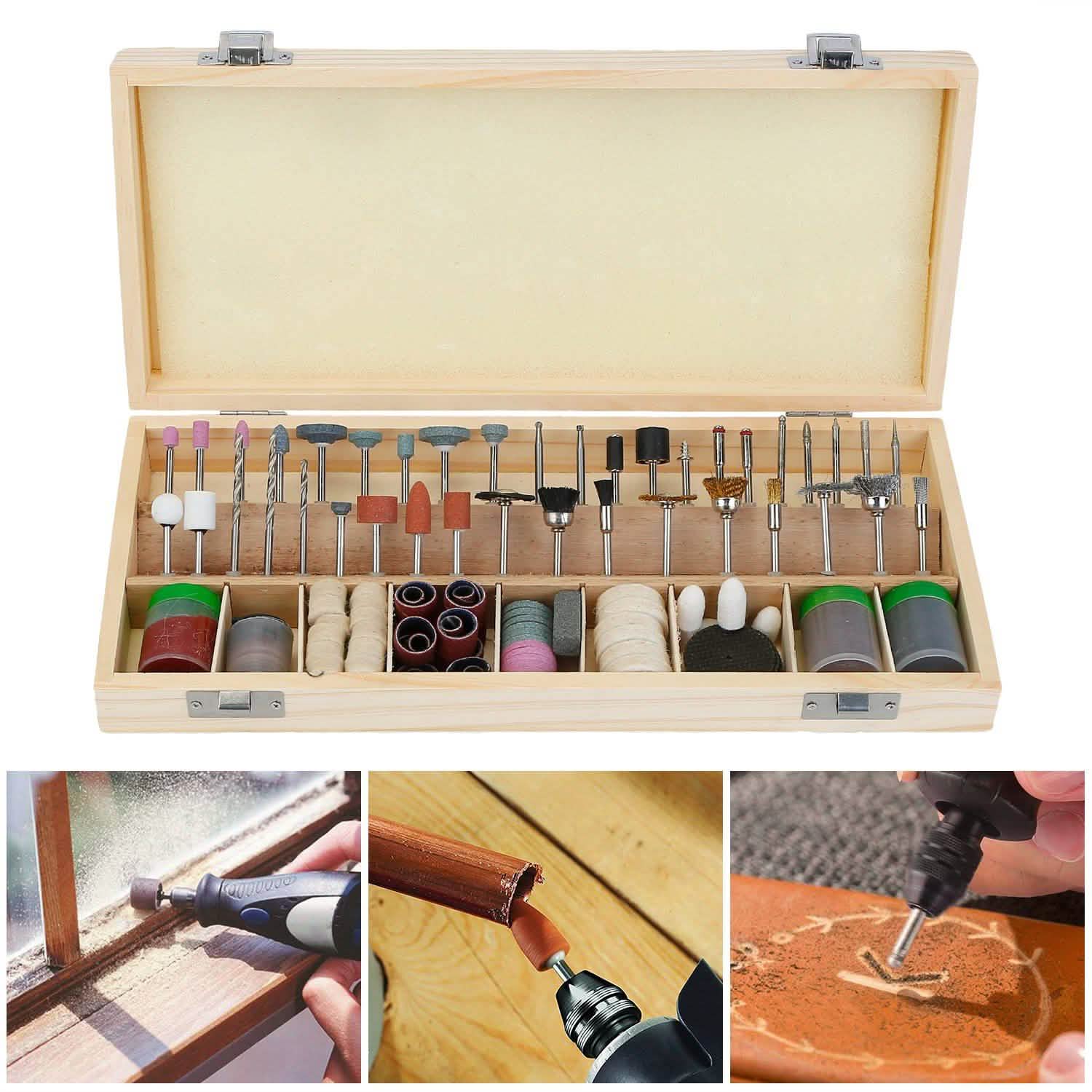 228-Piece: Rotary Dremel Accessory Tool Kit Home Improvement - Tophatter Daily Deals