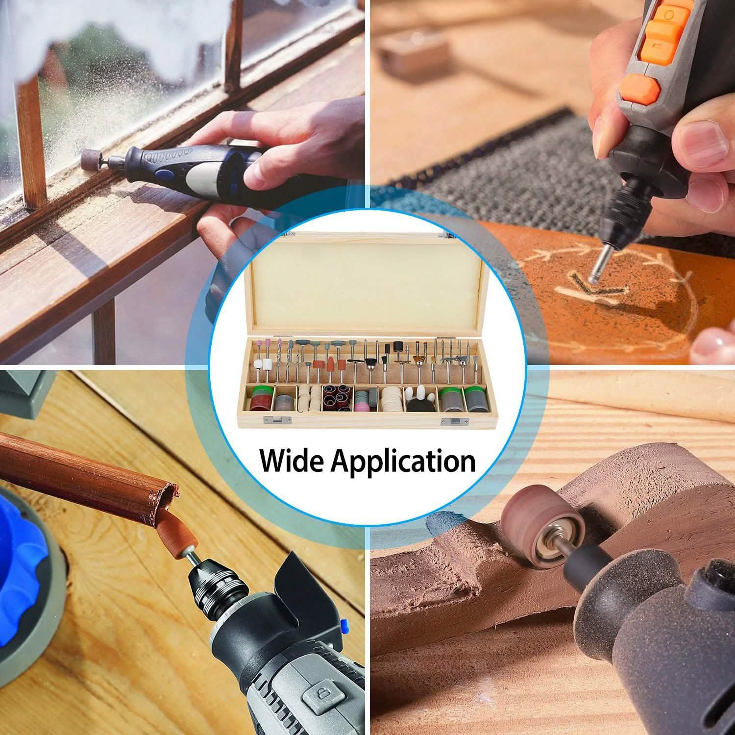 228-Piece: Rotary Dremel Accessory Tool Kit Home Improvement - Tophatter Daily Deals