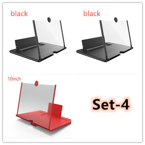 3D Screen Magnifier Signal Booster Mobile Screen Lightweight Foldable Magnifying Glass Set 4 0 - Tophatter Daily Deals