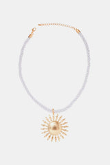 Zinc Alloy Sun Shape Pendant Necklace Necklaces - Tophatter Daily Deals