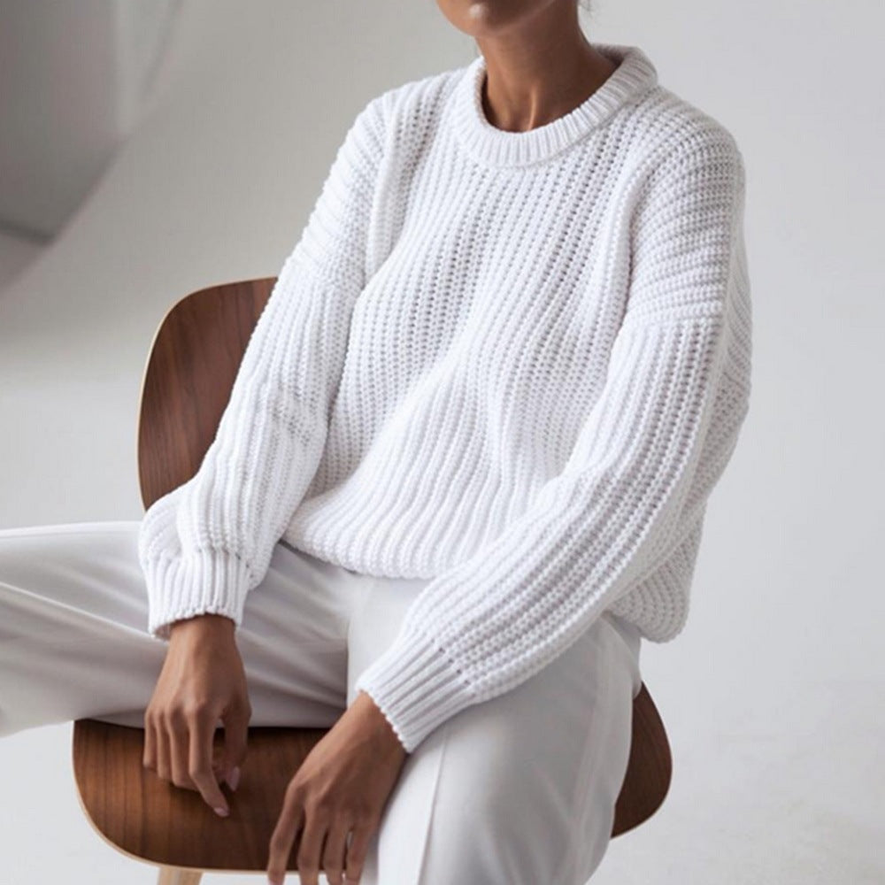 Oversized Women’s Sweater - Boxy Ribbed Knit, Weekend White 3D Changing Face Moving Picture Frame - Tophatter Daily Deals