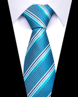 Men's Neckties - Formal Classic Patterned Tie (50 Style Options) Ocean Blue Striped Texture Belts & Ties - Tophatter Daily Deals