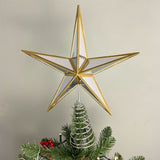 Mirrored Star Christmas Tree Topper | Gold Silver Mirror Star Tree Topper - 28cm Tree Decoration - Tophatter Daily Deals